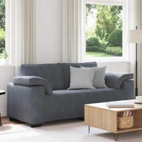Loveseat bank 140 cm fluweel donkergrijs Loveseat bank 140 cm fluweel donkergrijs