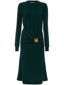 JW Anderson robe mi-longue à détails de boucles - Vert