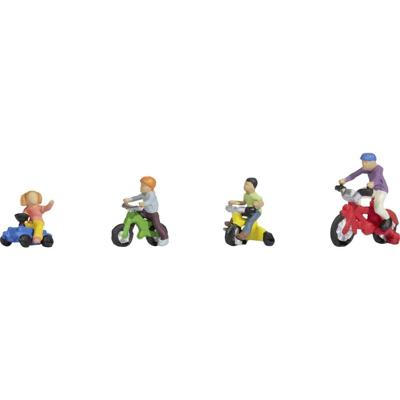 NOCH 15908 H0 Kinderen op kinderfietsen figuren Geverfd, Zittend