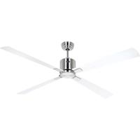 CasaFan ECO NEO III 152 BN-WE/LG WiFi Flügel Weiß/Lichtgrau Plafondventilator Chroom (geborsteld) Met afstandsbediening, Timer, Met wintermodus, Bediening via