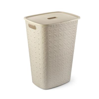 Curver Softex Wasmand Met Deksel 56l Krijtwit Curver Softex Wasmand Met Deksel 56l Krijtwit