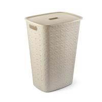 Curver Softex Wasmand Met Deksel 56l Krijtwit Curver Softex Wasmand Met Deksel 56l Krijtwit