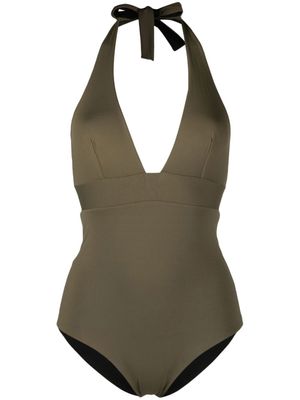 Fisico maillot de bain réversible à col v - Vert