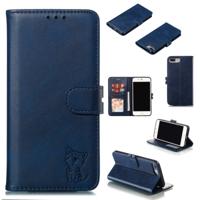 Lederen beschermhoes voor iPhone 6 plus & 6s plus (blauw)