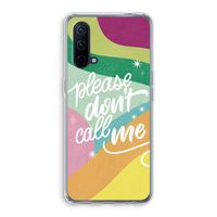 Don't call: OnePlus Nord CE 5G Transparant Hoesje
