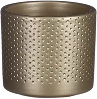 Mica Decorations bloempot Era rond 10x8,5cm goud reliëf