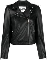 Claudie Pierlot veste de moto en cuir - Noir