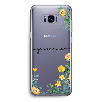 Gele bloemen: Samsung Galaxy S8 Transparant Hoesje
