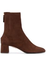 Aquazzura bottines à fermeture zippée - Marron