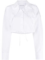 Alexander Wang chemise crop à effet superposé - Blanc