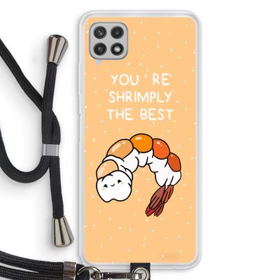 You're Shrimply The Best: Samsung Galaxy A22 4G Transparant Hoesje met koord