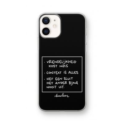 Mijn Motto's: iPhone 12 mini Transparant Hoesje
