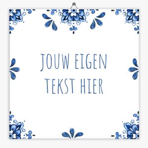 Delfts Blauw tegeltje waterverf