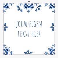 Delfts Blauw tegeltje waterverf - thumbnail