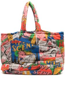 ERL grand sac cabas Comics matelassé - Multicolore