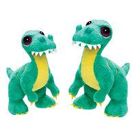 Pluche knuffeldieren set 2x dinosaurus - Brontosaurussen - 17 en 21 cm - Dino thema