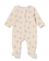 HEMA Newborn jumpsuit rib vogels ecru (ecru)