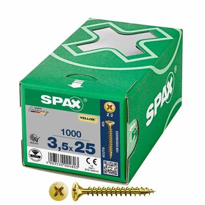 Schroefdoos SPAX Yellox Z2 Platte kop 3,5 x 25 mm 1000 Unidades