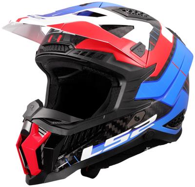 LS2 Helmet x-force galuo white/red/blue size xl