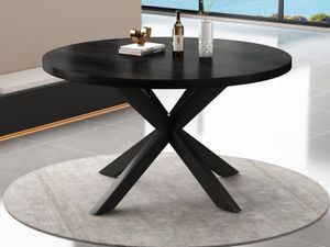 Ronde salontafel MARIONA 130 cm mangolia zwart