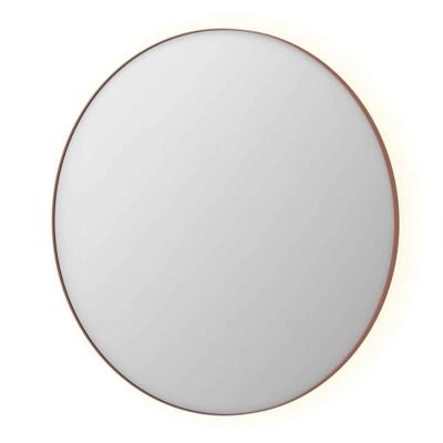 Spiegel INK SP17 Rond Colour Changing LED Rondom 120 x 4 x 120 cm Dimbaar In Aluminium Kader Geborsteld Koper