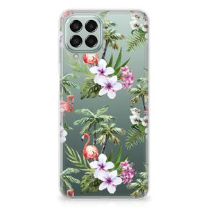 Samsung Galaxy M33 TPU Hoesje Flamingo Palms