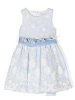 Abel & Lula robe à appliqués fleur - Bleu