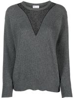 RED Valentino pull en tulle point d'esprit - Gris