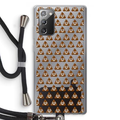 Poop emoji: Samsung Galaxy Note 20 / Note 20 5G Transparant Hoesje met koord