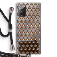 Poop emoji: Samsung Galaxy Note 20 / Note 20 5G Transparant Hoesje met koord