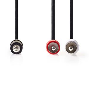 Nedis Stereo-Audiokabel | 3,5 mm Male naar 2x RCA Male | 1 m | 1 stuks - CAGB22200BK10 CAGB22200BK10