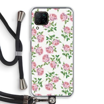 Kleine roosjes: Huawei P40 Lite Transparant Hoesje met koord