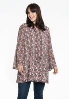 Yoek Blouse met shawl FIESTA | Beige | Maat 46/48