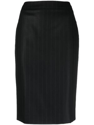 Christian Dior Pre-Owned jupe crayon à fines rayures (années 1990) - Noir