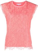 Patrizia Pepe t-shirt en dentelle fleurie - Rose