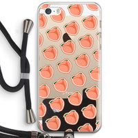 Just peachy: iPhone 5 / 5S / SE Transparant Hoesje met koord