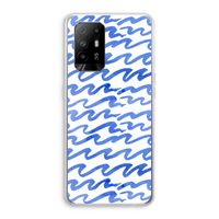 Blauwe golven: Oppo A95 5G Transparant Hoesje