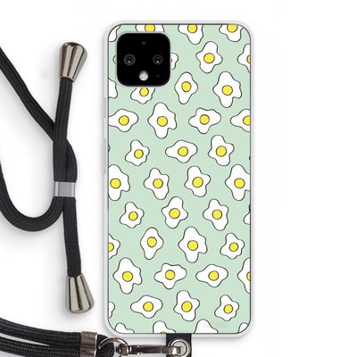 Spiegeleitjes: Pixel 4 Transparant Hoesje met koord
