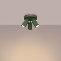 Plafondlamp KARBON 3P olijfgroen