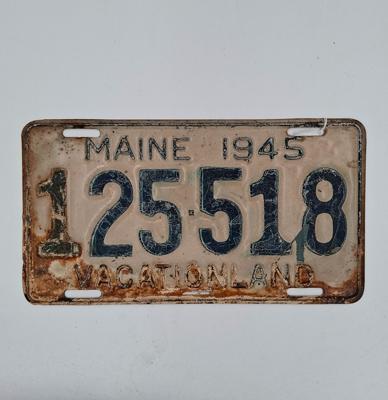 Kenetkenplaat - Maine 1945 - Origineel