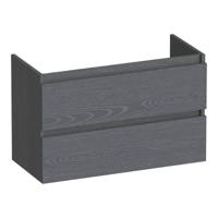 Brauer Joy - Onderkast Ondiep - 80 cm - met 2 Softclose Lades Greeploos en 1 Sifon Uitsparing - Timber Grey