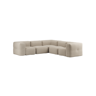 Soft Sofa Indoor - 5 Seater Corner Sofa - Beige - SACKit