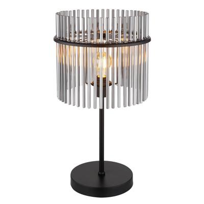 Globo Zwarte tafellampGorley met smoke glas Ø 30cm - 15698T1