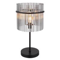 Globo Zwarte tafellampGorley met smoke glas Ø 30cm - 15698T1