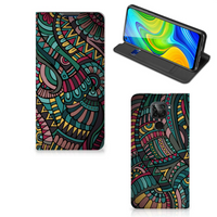 Xiaomi Redmi Note 9 Hoesje met Magneet Aztec