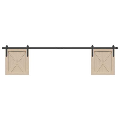 VidaXL Ophangset voor schuifdeur 213 cm koolstofstaal