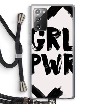 Girl Power #2: Samsung Galaxy Note 20 / Note 20 5G Transparant Hoesje met koord