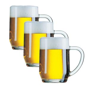 Arcoroc Bierglas - Set van 3x stuks - bierglazen - bierpullen - 560 ml - hardglas