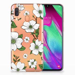 Samsung Galaxy A40 TPU Case Dogwood Flowers