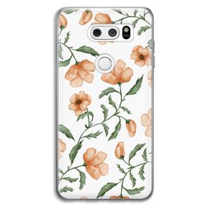 Peachy flowers: LG V30 Transparant Hoesje